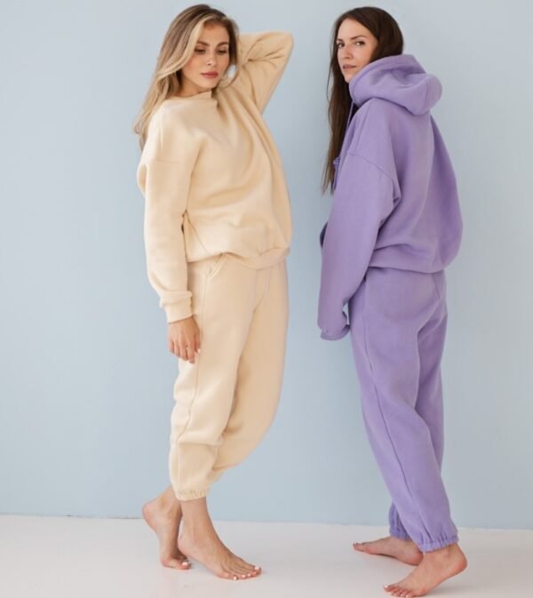Felpa con cappuccio/felpa/pantaloni della tuta in pile da donna - immagine 2